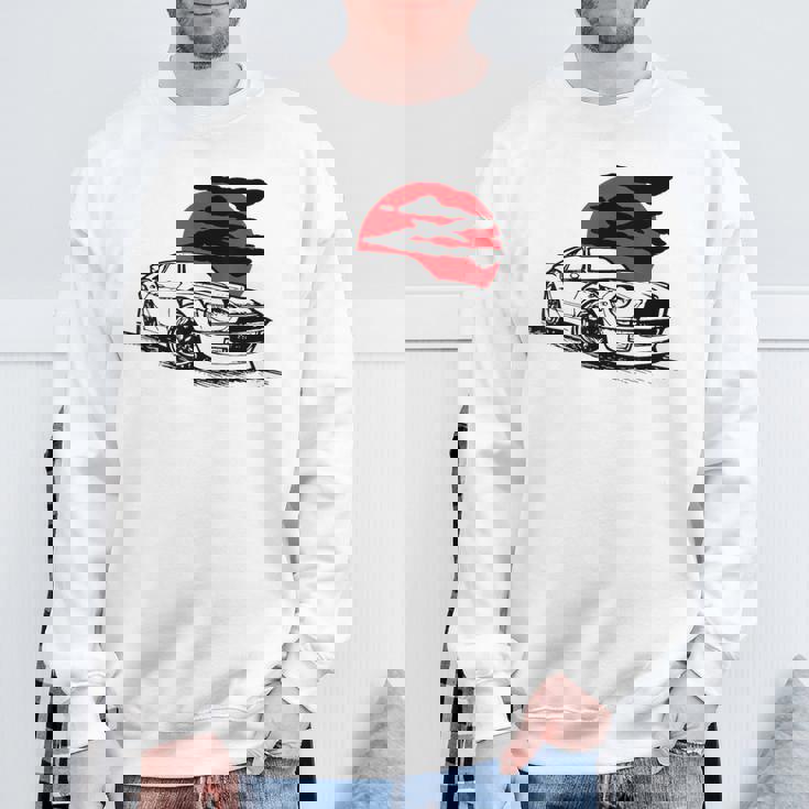 ヴィンテージジャパニーズクラシックカー、レーシングモータースポーツ スウェットシャツ 高齢者への贈り物