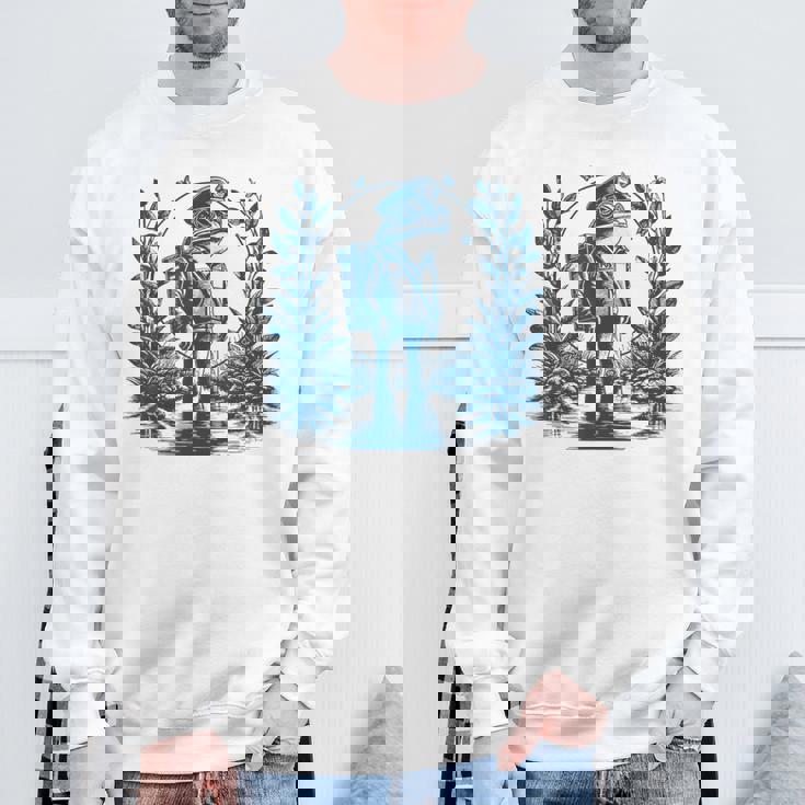 ヴィンテージスタイルの「郵便配達員カエル」 スウェットシャツ 高齢者への贈り物