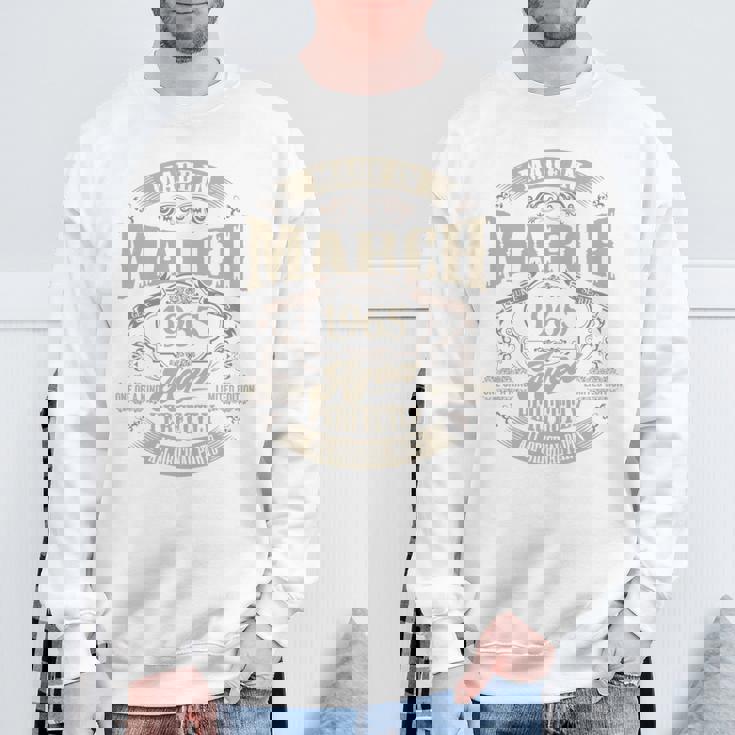 ヴィンテージ還暦祝い 1965年3月生まれ 60歳 長袖tシャツ スウェットシャツ 高齢者への贈り物