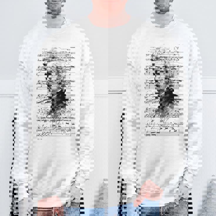 ヴォルフガング・アマデウス・モーツァルト 作曲家 ピアニスト モーツァルト 楽譜 スウェットシャツ 高齢者への贈り物