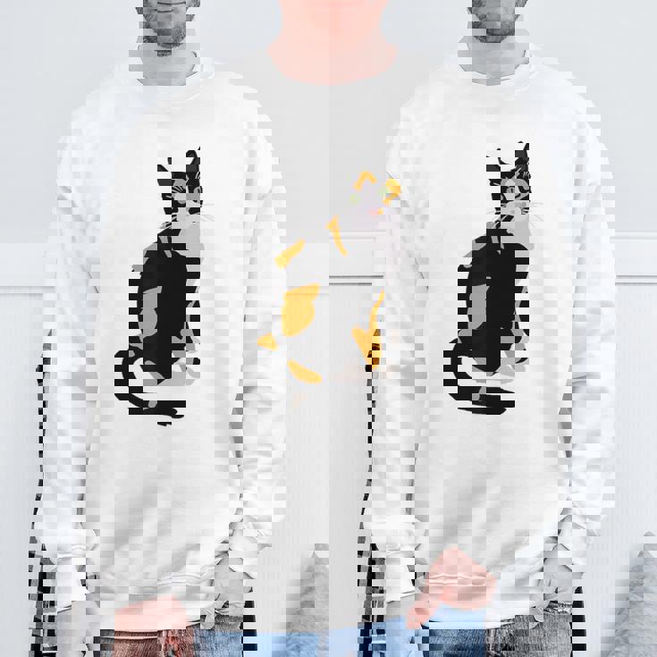 三毛猫ポートレート かわいい三毛猫 三毛猫好き スウェットシャツ 高齢者への贈り物