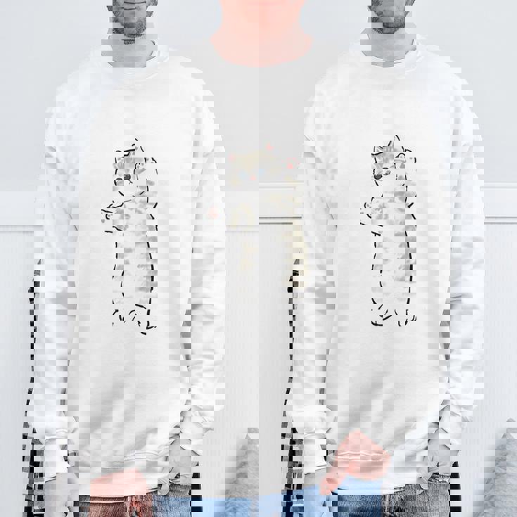 五十歩ひゃっほう 猫 ネタ ことわざ ことわざのもじり ジョーク ギャグ ダジャレ ツッコミ おもしろ メンズ 半袖 長袖tシャツ スウェットシャツ 高齢者への贈り物