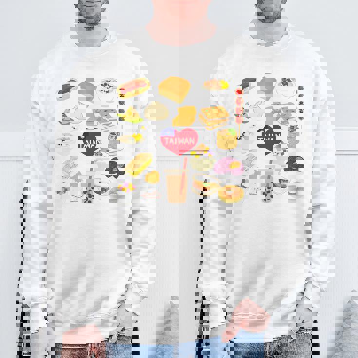 台湾の味 グルメ 国旗 ローカルフード 長袖tシャツ スウェットシャツ 高齢者への贈り物