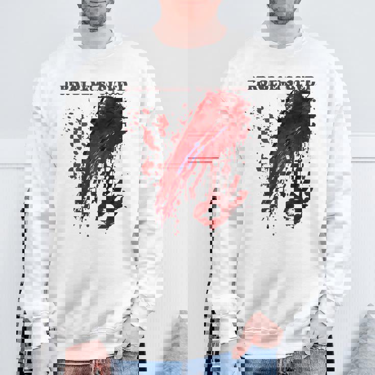 問題解決 血まみれのシャツ 血まみれのホラー スウェットシャツ 高齢者への贈り物