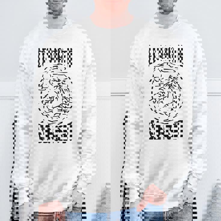 夕日を眺めてみよう スウェットシャツ 高齢者への贈り物