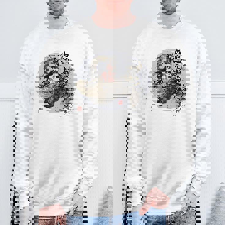 大蛇 美女 巳年 蛇神 イラスト バックプリント スウェットシャツ 高齢者への贈り物