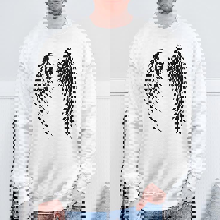 天使 悪魔 翼 神話 信仰 スウェットシャツ 高齢者への贈り物