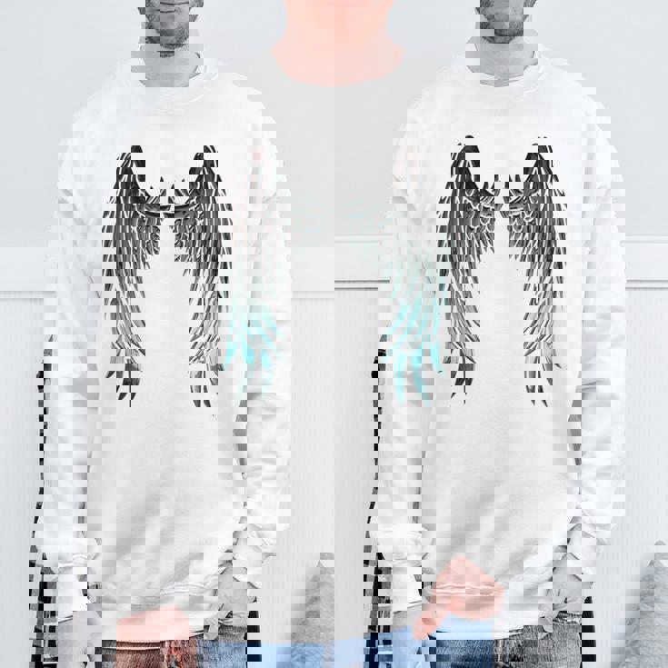 天使の羽 バックプリント スウェットシャツ 高齢者への贈り物