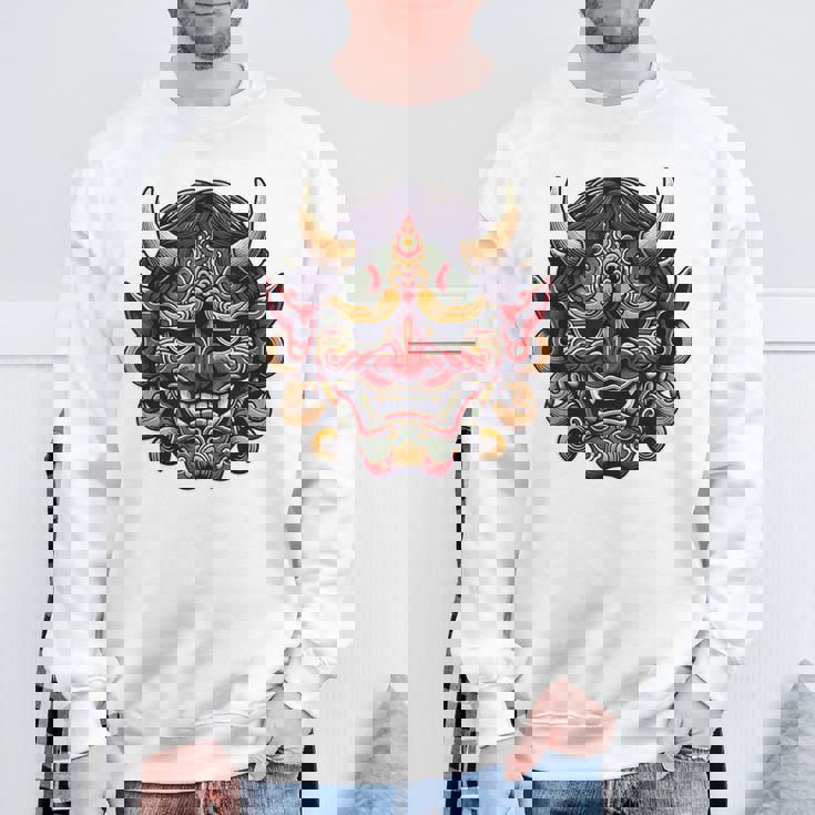 妖怪はにゃおにマスク 日本の悪魔 鬼鬼 鬼 鬼 おにマスク スウェットシャツ 高齢者への贈り物