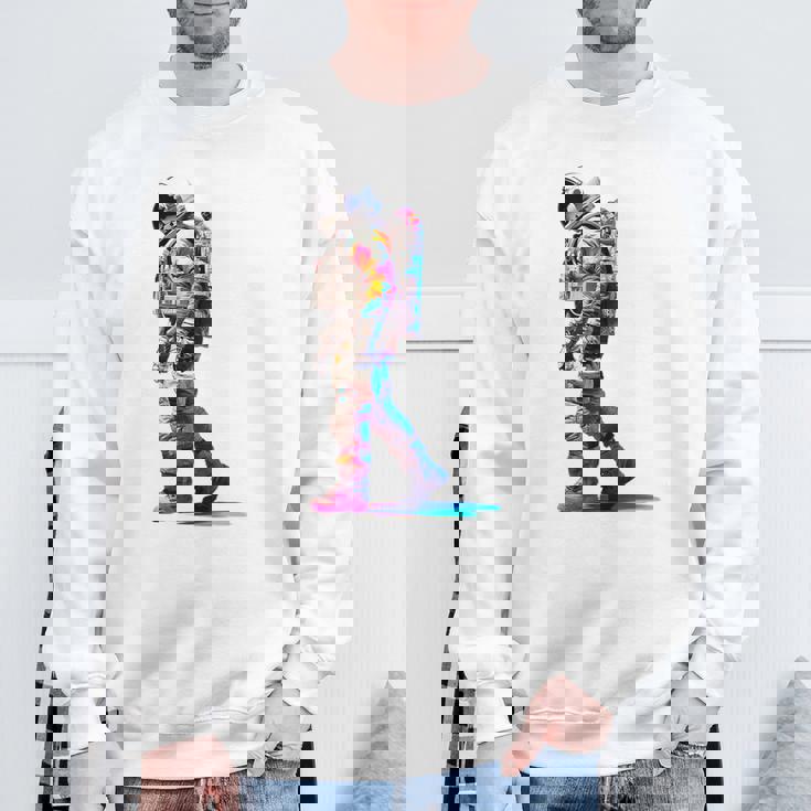 宇宙飛行士 宇宙モチーフ カラフル 宇宙飛行士 スウェットシャツ 高齢者への贈り物