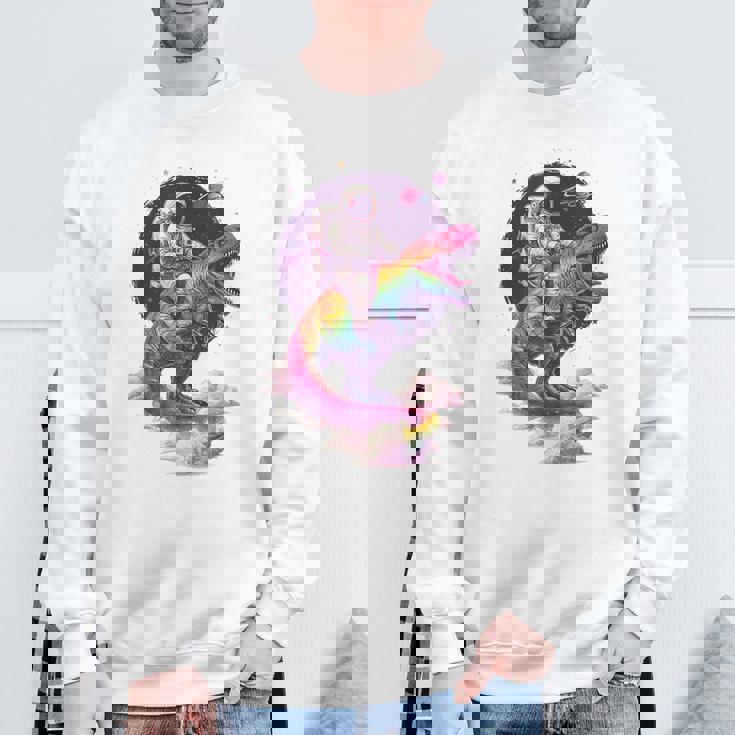 宇宙飛行士tレックス 恐竜 宇宙人 宇宙人 惑星 銀河 スウェットシャツ 高齢者への贈り物