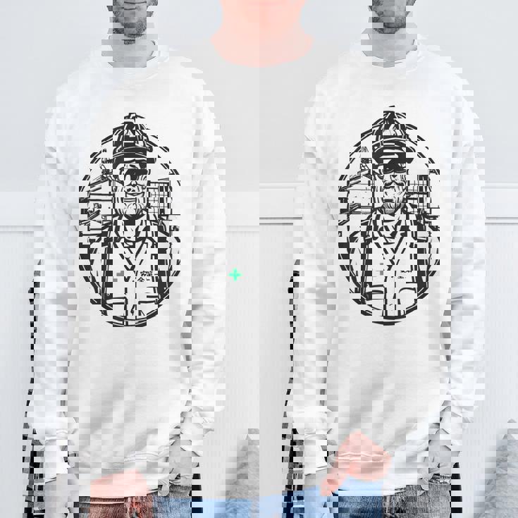 安全に働くおじさん 安全第一 作業員 スウェットシャツ 高齢者への贈り物