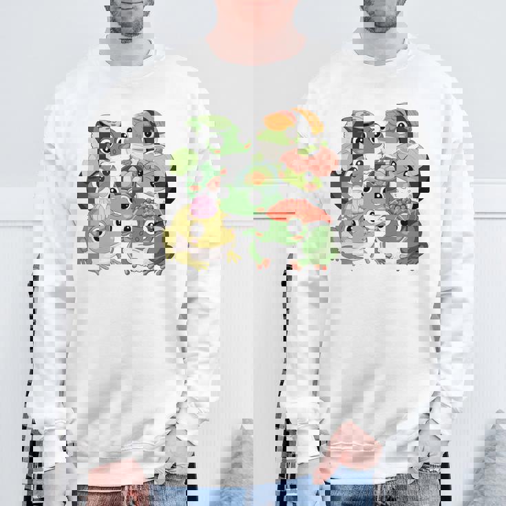 寿司 アニメ カエル 寿司好き 長袖tシャツ スウェットシャツ 高齢者への贈り物