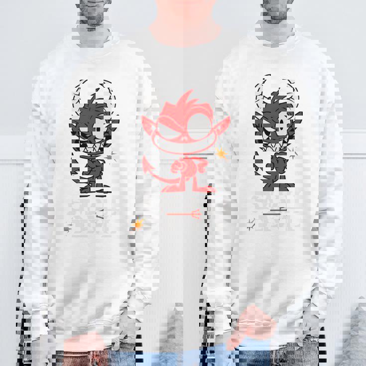 小さな悪魔 いたずらな小悪魔 長袖tシャツ スウェットシャツ 高齢者への贈り物