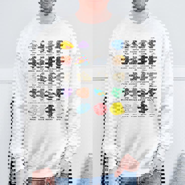 岩石・鉱物の種類 宝石学・地質学 教育 スウェットシャツ 高齢者への贈り物