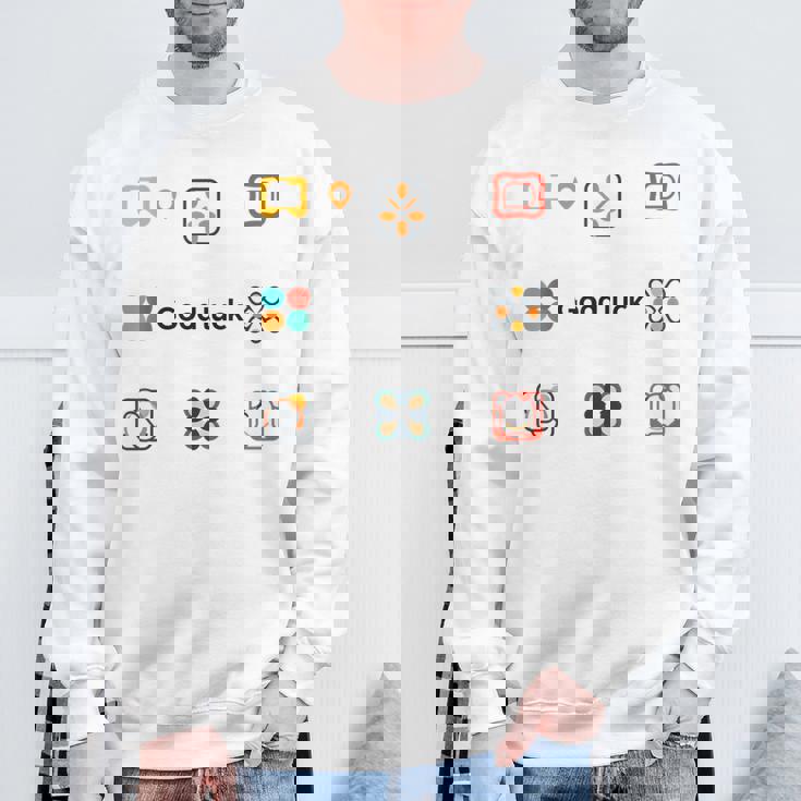 幸運を Good Luck！ロゴ アイコン 3 スウェットシャツ 高齢者への贈り物