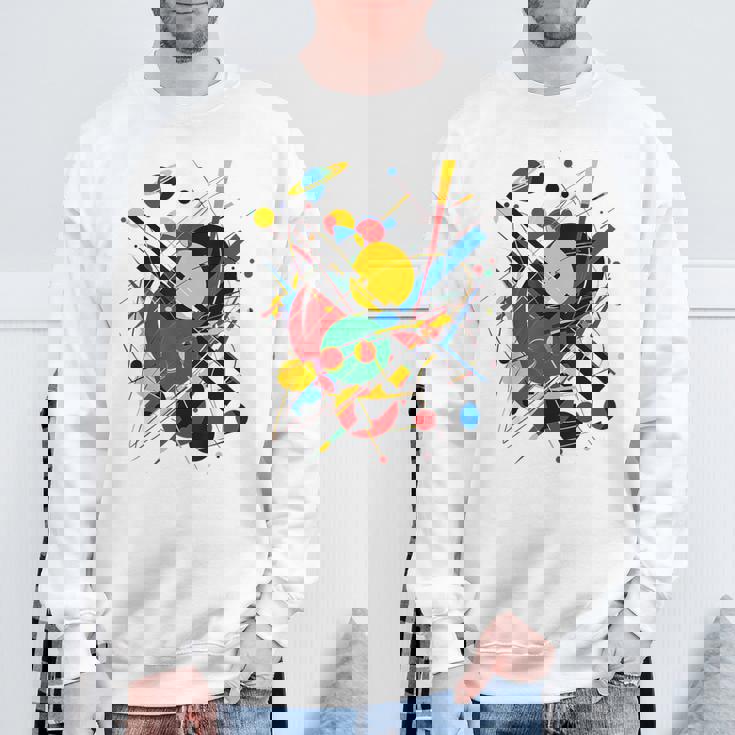 幾何学 抽象 カラフル アート グラフィック 幾何学模様 スウェットシャツ 高齢者への贈り物