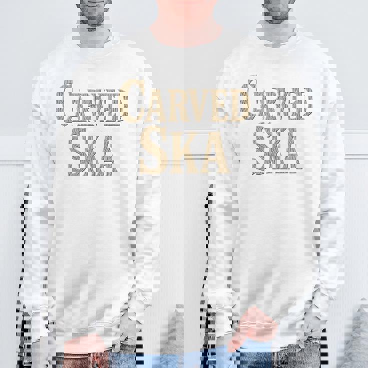 彫刻スカ 長袖tシャツ スウェットシャツ 高齢者への贈り物