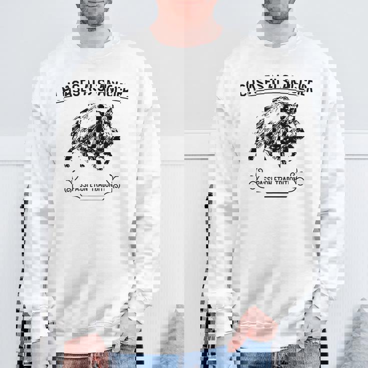 情熱と伝統の猪狩猟 スウェットシャツ 高齢者への贈り物