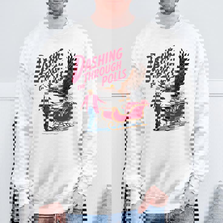 投票を駆け抜ける 面白い選挙結果 トランプ クリスマス スウェットシャツ 高齢者への贈り物