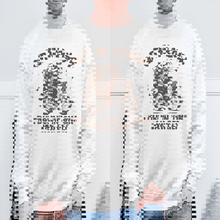 敗者トラブルに巻き込まれてもラクーンポッサムにはならない スウェットシャツ 高齢者への贈り物