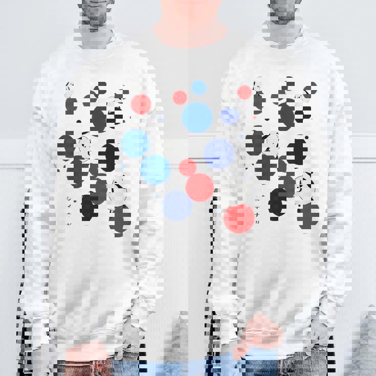 日本の野鳥 シマエナガ 赤 青 ドット 丸 水玉 関西 イベント 家族 お揃い スウェットシャツ 高齢者への贈り物