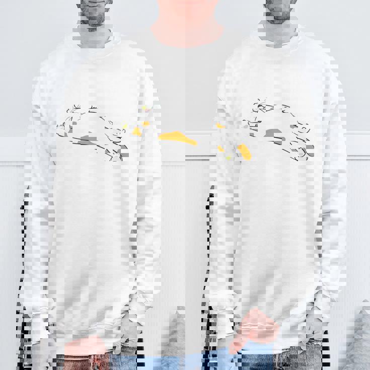 明日から本気出す 面白い猫のことわざ 長袖tシャツ スウェットシャツ 高齢者への贈り物