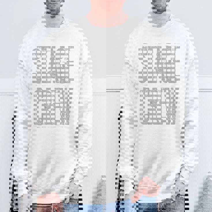 映画、テレビ、劇場、カメラ用のステージクルーが背面にプリントされています。 スウェットシャツ 高齢者への贈り物