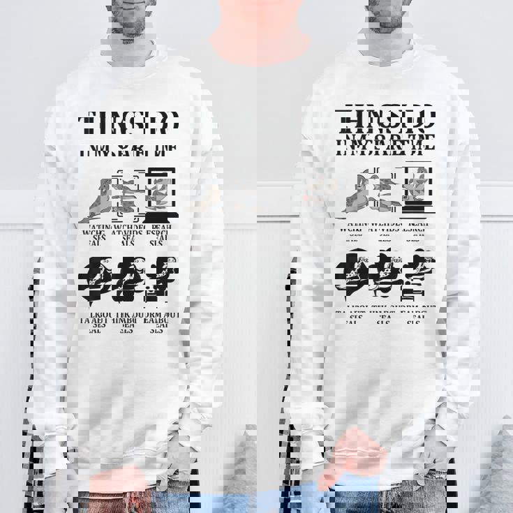 暇つぶし アザラシ 海 シーライフ かわいい 海 動物好き スウェットシャツ 高齢者への贈り物