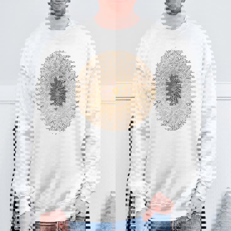 曼荼羅 最高のヨガバックプリント スウェットシャツ 高齢者への贈り物