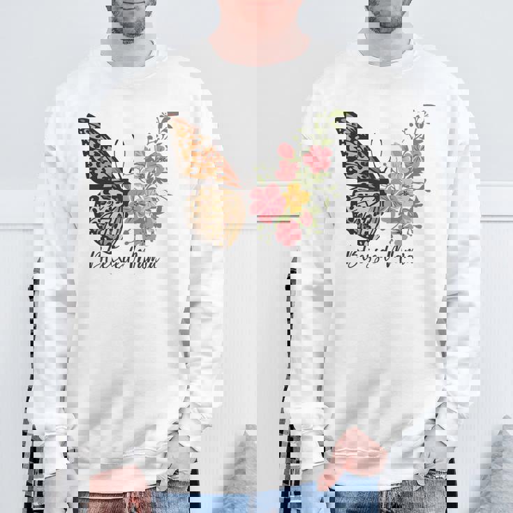 最高のママ史上最高の母の日祝福されたママ 長袖tシャツ スウェットシャツ 高齢者への贈り物