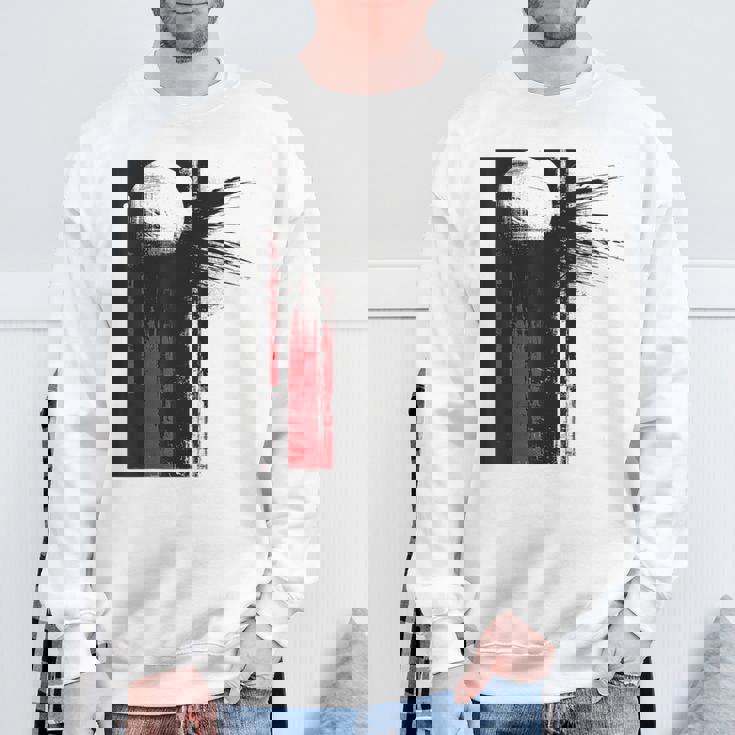 月 抽象 モチーフ 描画 アートワーク 絵画 月 スウェットシャツ 高齢者への贈り物