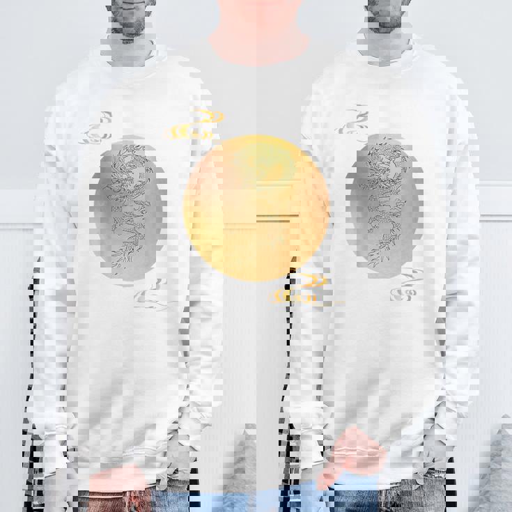 月と龍 満月 龍 スウェットシャツ 高齢者への贈り物