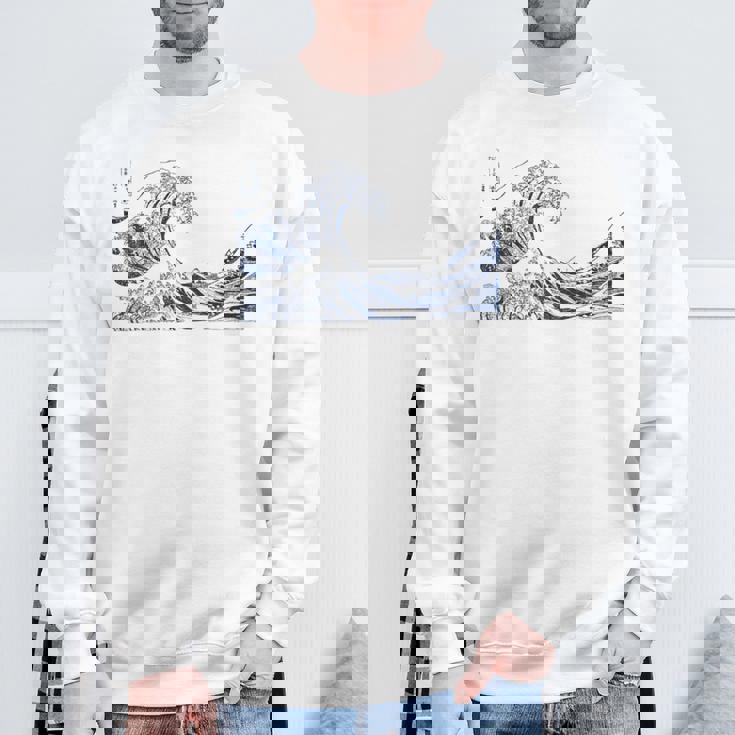 有名ヴィンテージアート グレートウェーブ 葛飾北斎 おしゃれ スウェットシャツ 高齢者への贈り物