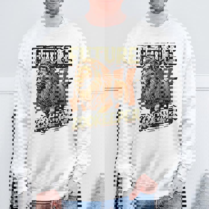 未来の飼育係ライオンの恋人 スウェットシャツ 高齢者への贈り物