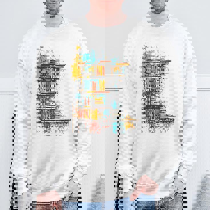 本 抽象的 グラフィック デッサン イラスト 絵画 本 スウェットシャツ 高齢者への贈り物