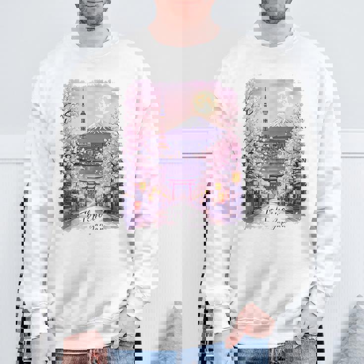 東京 日本 桜 夜景 お土産 スウェットシャツ 高齢者への贈り物