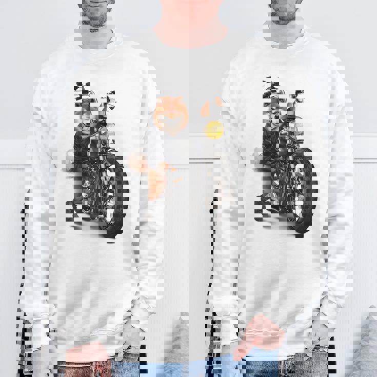 柴犬 いばけん 犬 バイク バイカー スウェットシャツ 高齢者への贈り物