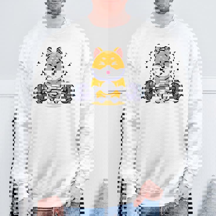 柴犬 イヌ 面白いtシャツ 犬 筋トレ 文字入り メンズ おもしろ 面白い 服 おもしろグッズ 文字 スウェットシャツ 高齢者への贈り物