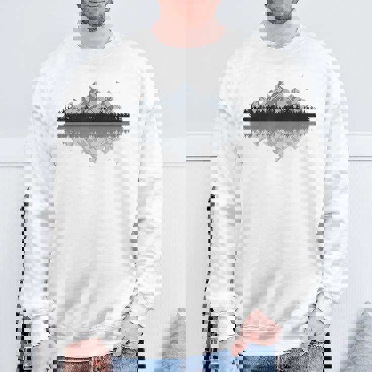 森 山 反射 野生動物 自然 ハイキング ハイカー スウェットシャツ 高齢者への贈り物