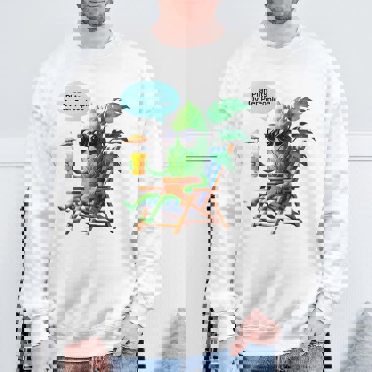 植物より人間 長袖tシャツ スウェットシャツ 高齢者への贈り物