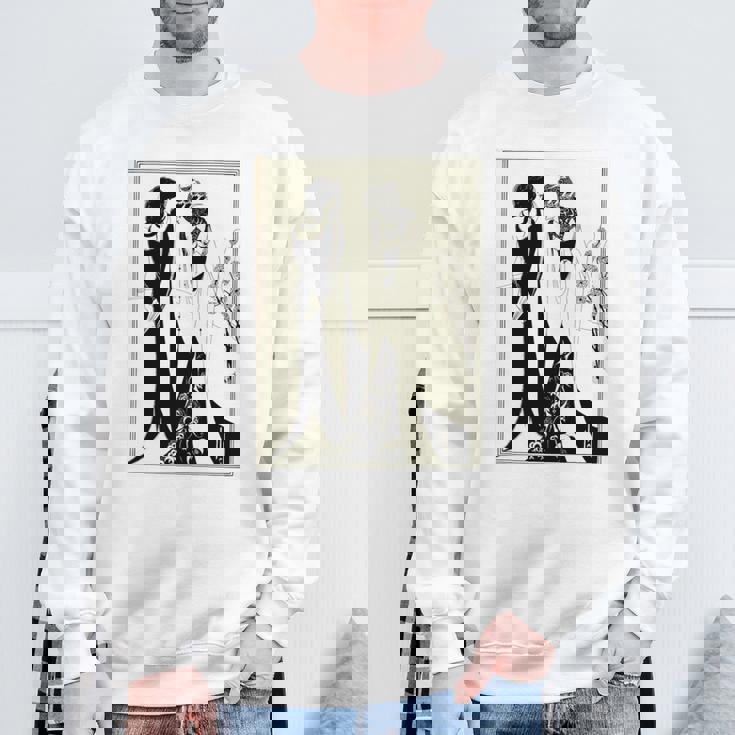 母とサロメ、オーブリー・ビアズリーによるヘロディアス1894 長袖tシャツ スウェットシャツ 高齢者への贈り物