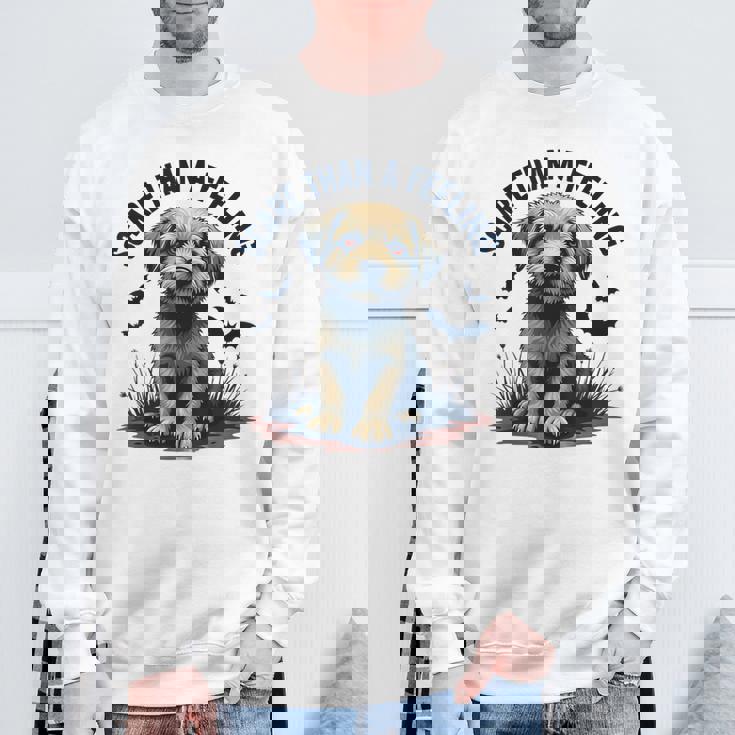 気持ちより怖い愛らしい子犬 スウェットシャツ 高齢者への贈り物