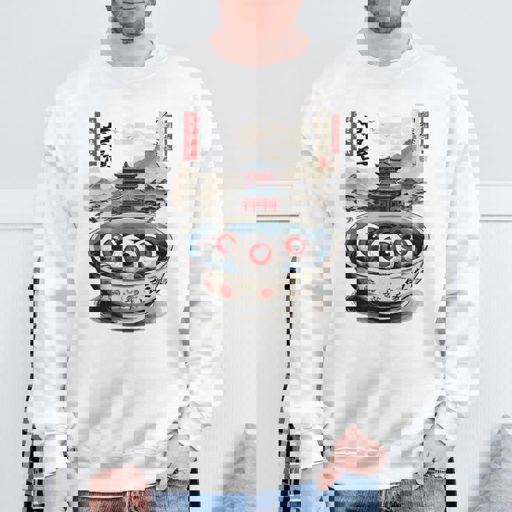 浮世絵ジャパン オカルトホラー ハロウィン 妖怪ラーメン エステ スウェットシャツ 高齢者への贈り物