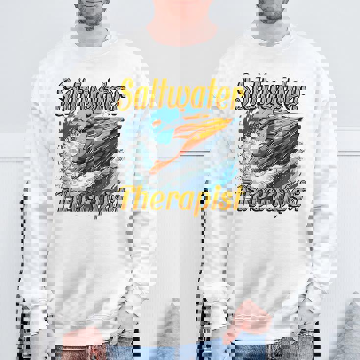 海水療法士ジェットスキー愛好家 スウェットシャツ 高齢者への贈り物