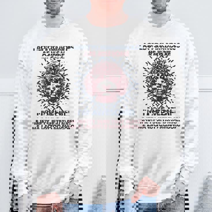 犬のお父さんはすごい-ブリード・ラゴット・ロマニョーロ・ドッグ・マム スウェットシャツ 高齢者への贈り物