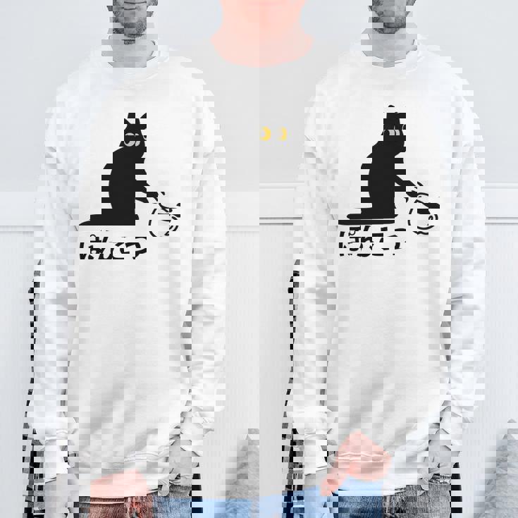 おもしろ 猫好き 猫飼い 猫 ネコ ねこ 黒猫 くろねこ好き 面白い サプライズ ギフト にゃんこ かわいい 長袖tシャツ スウェットシャツ 高齢者への贈り物