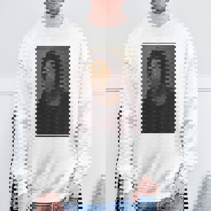 猿のイエスの絵、台無しにされたキリスト、フレスコ、ボッチドアートミーム。 スウェットシャツ 高齢者への贈り物