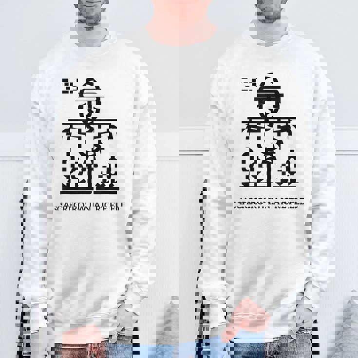 田んぼのかかし スウェットシャツ 高齢者への贈り物