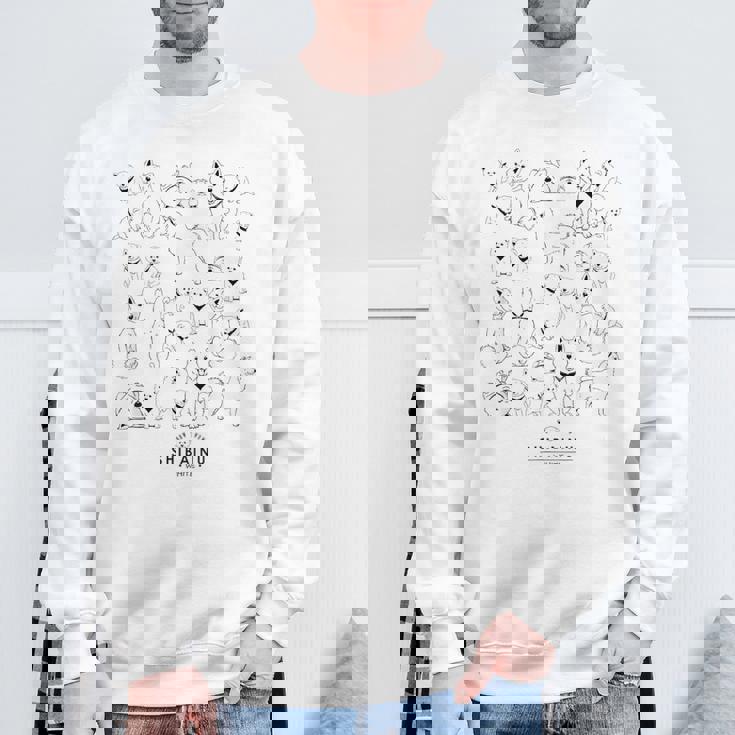 白柴たくさん かわいい柴犬 スウェットシャツ 高齢者への贈り物